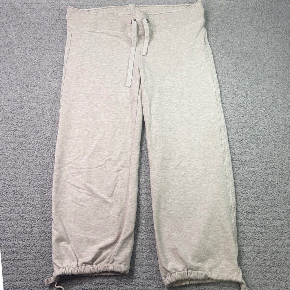Gap Capri Pants Y2K Joggers XS Oatmeal Vintage 2007 Loungewear Coquette